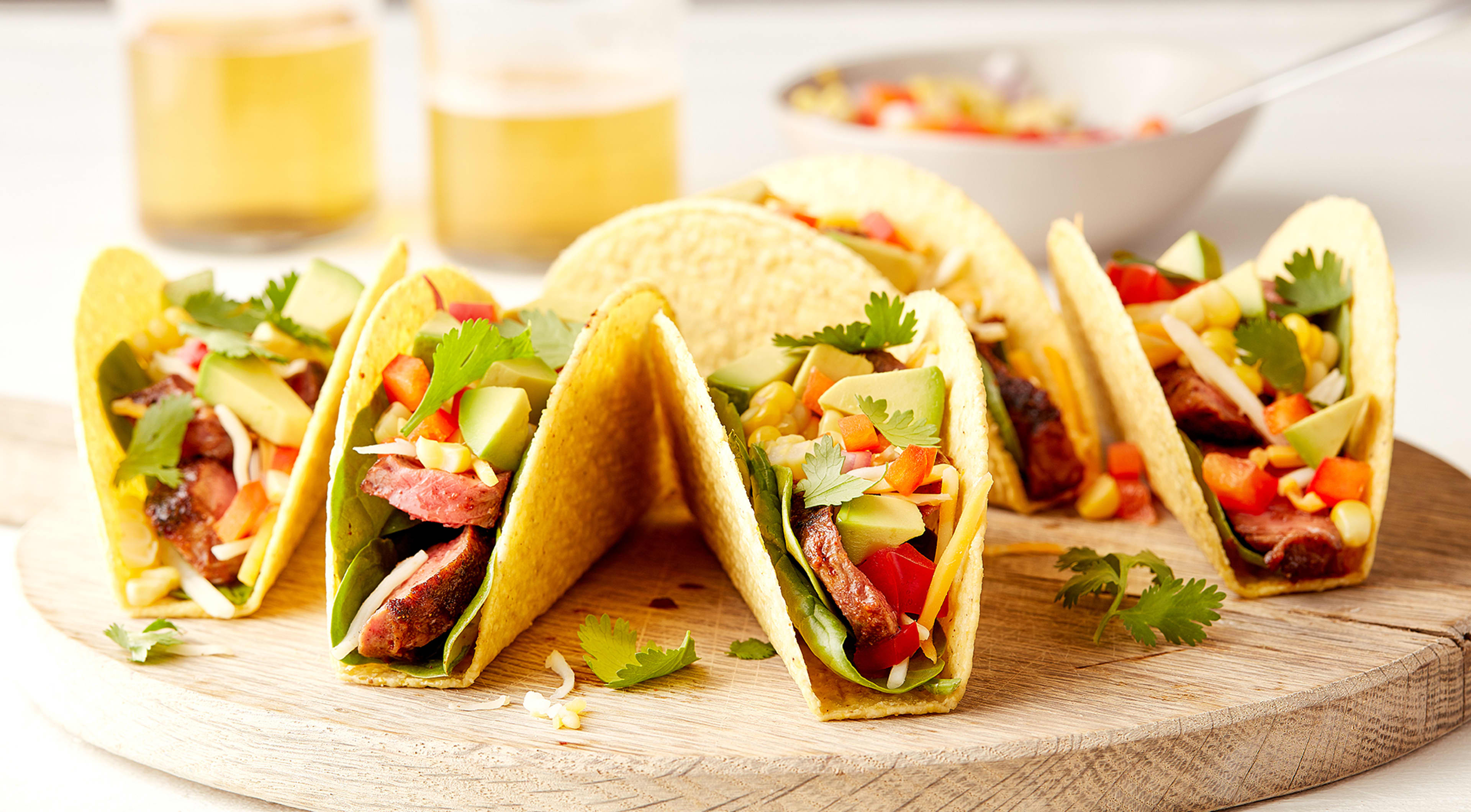 GRILLED STEAK TACOS WITH CORN SALSA